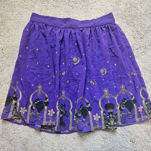 DISNEY Aladdin Jasmine Genie Purple Skirt Size M 2010s Chiffon Pleated